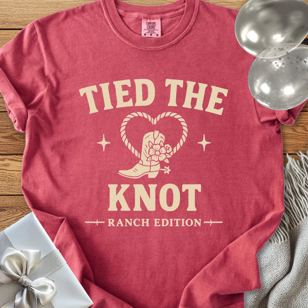Tied the Knot, Ranch Edition - Western Wedding T-Shirt