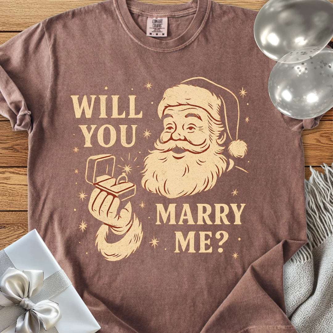 Will You Marry Me? - Premium Christmas Proposal T-Shirt