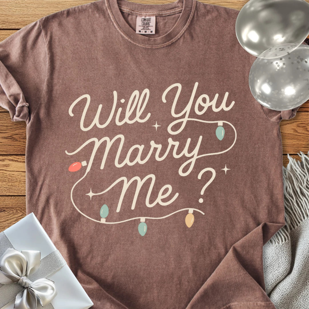Will You Marry Me? - Premium Christmas Proposal T-Shirt