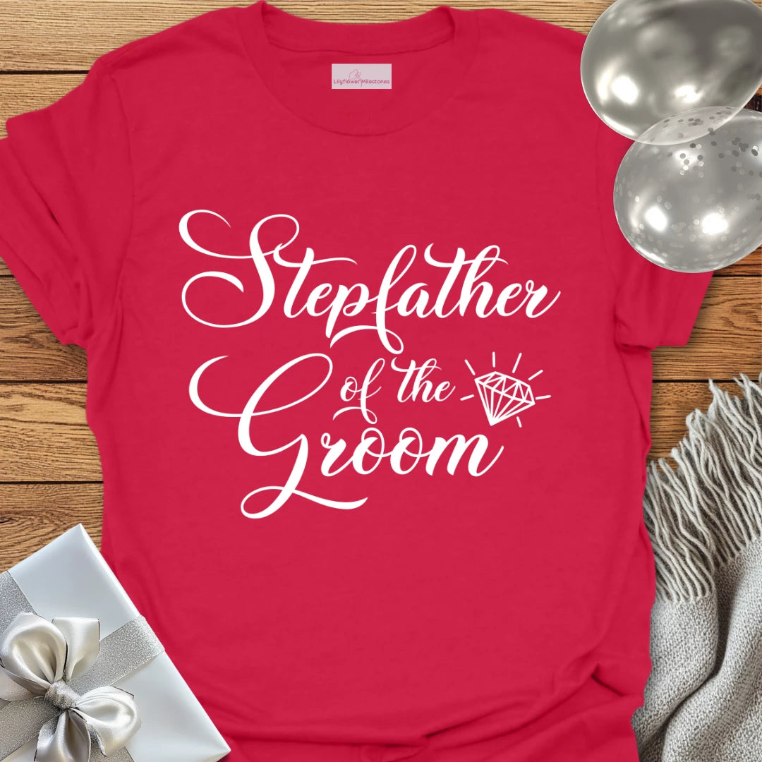Step-Father of the Groom - Bridal Party T-Shirt