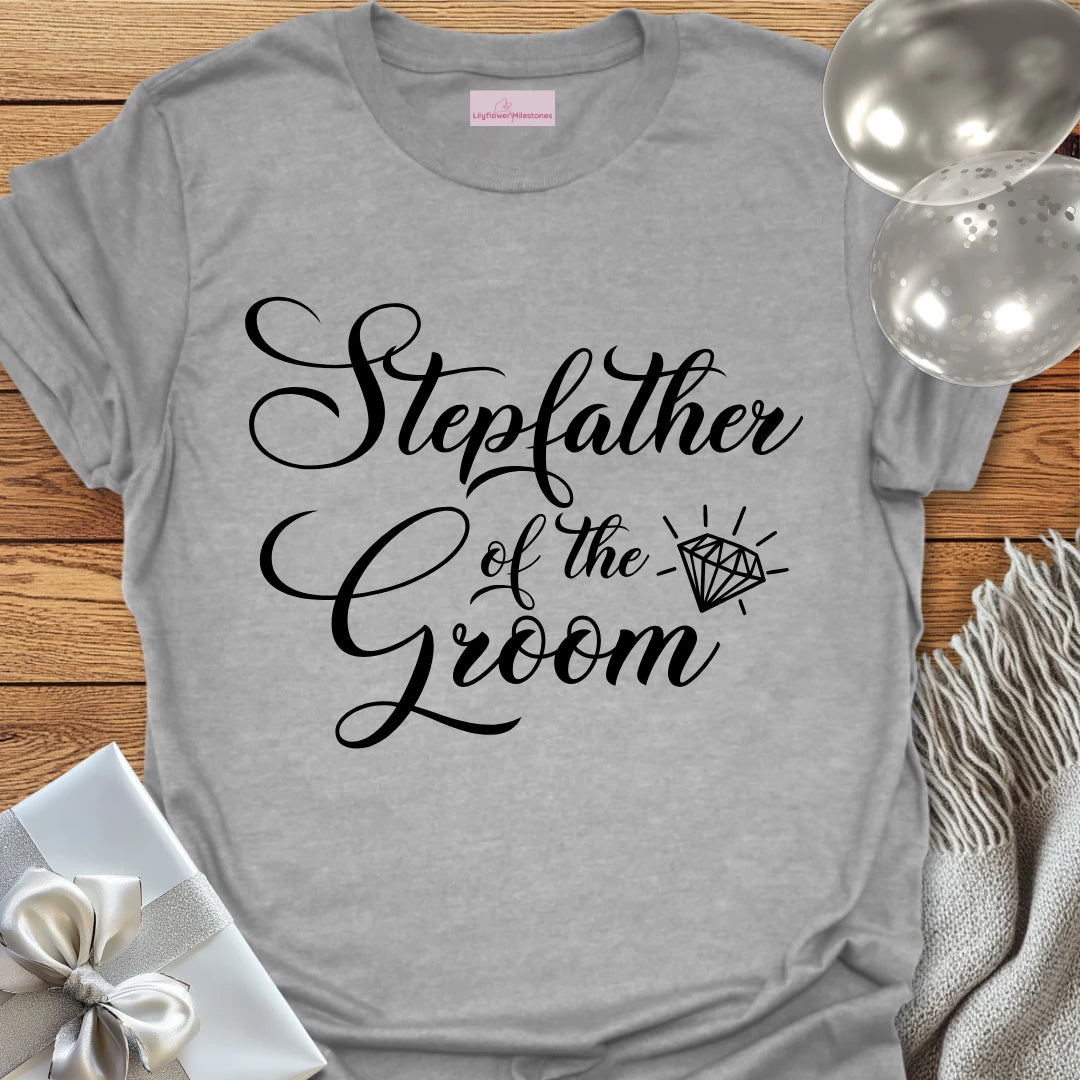 Step-Father of the Groom - Bridal Party T-Shirt