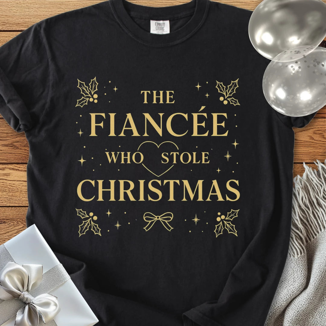 The Fiancee Who Stole Christmas - Premium Wedding T-Shirt