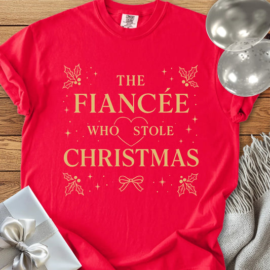 The Fiancee Who Stole Christmas - Premium Wedding T-Shirt