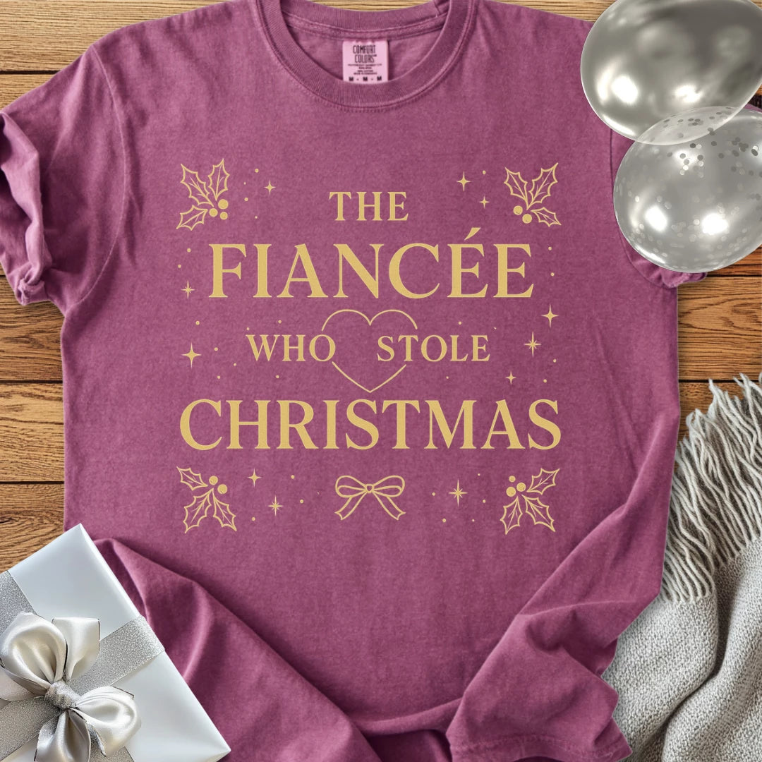 The Fiancee Who Stole Christmas - Premium Wedding T-Shirt