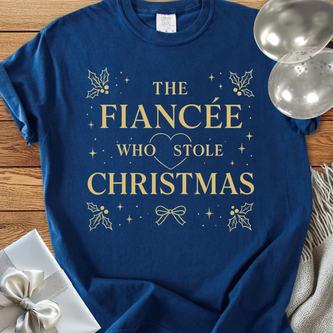 The Fiancee Who Stole Christmas - Premium Wedding T-Shirt