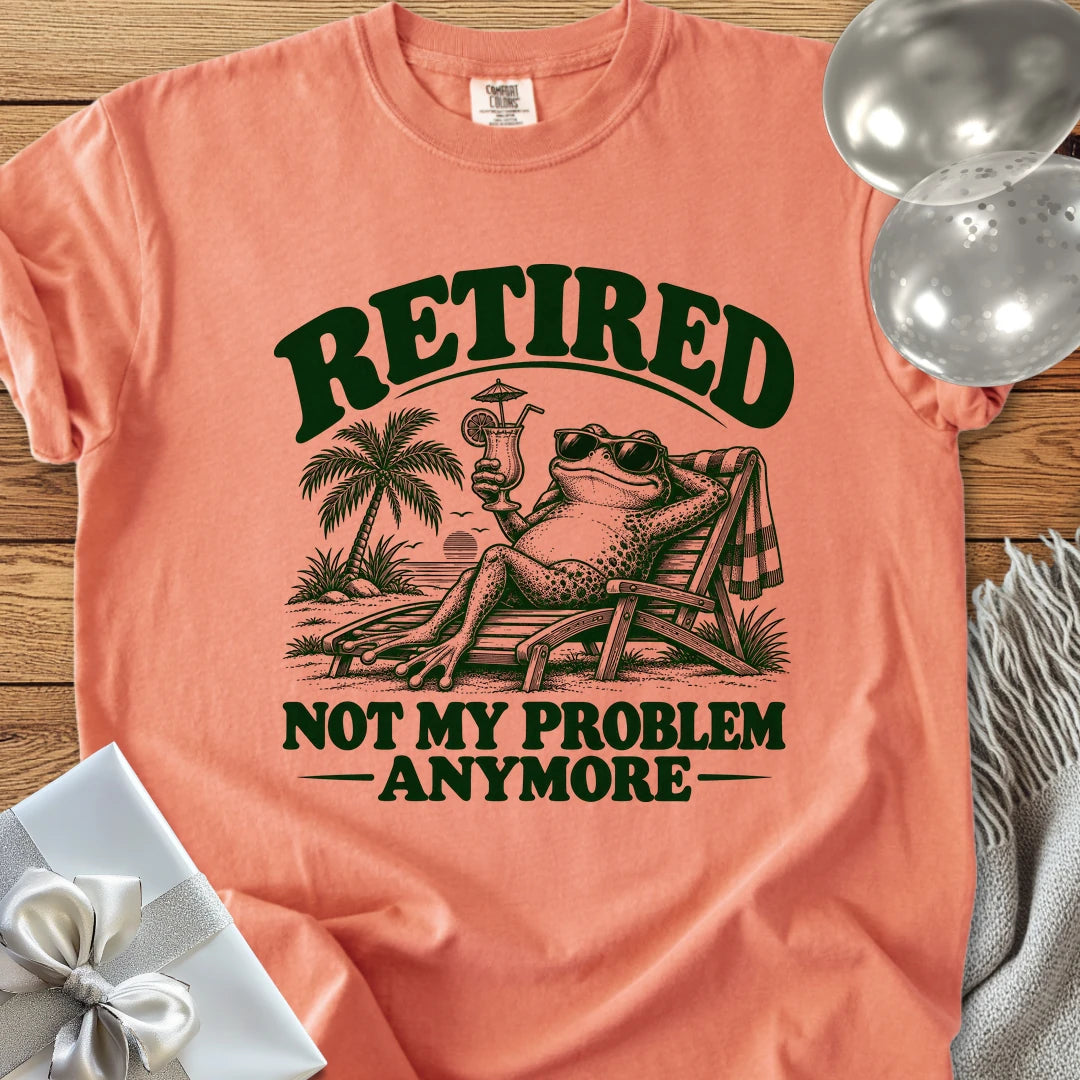 Retired Not My Problem Anymore Funny - Premium Retirement T-Shirt - Terracotta
