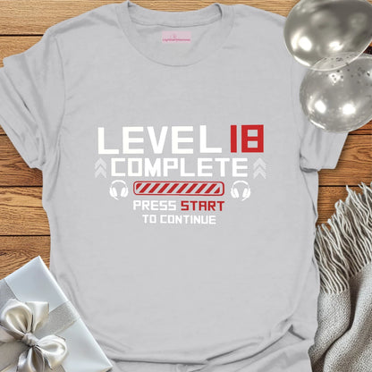 Level 18 Complete - 18th Birthday T-Shirt