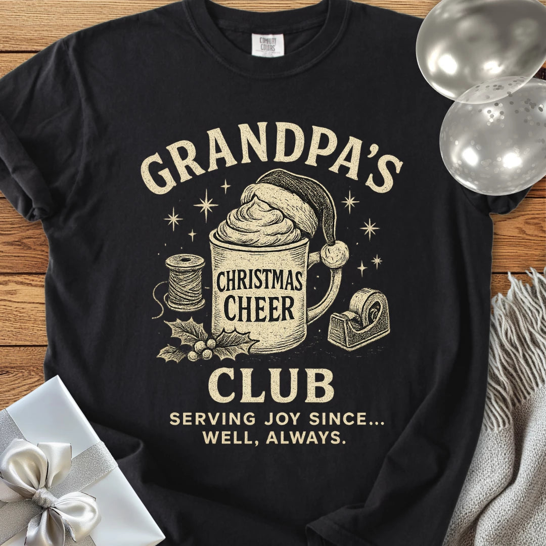 Grandpa's Christmas Cheer Club - Premium Christmas T-Shirt
