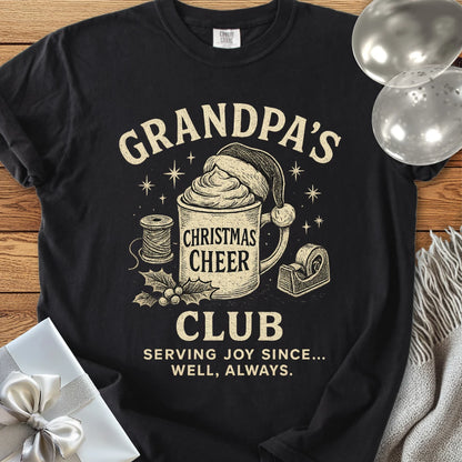 Grandpa's Christmas Cheer Club - Premium Christmas T-Shirt