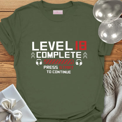 Level 18 Complete - 18th Birthday T-Shirt