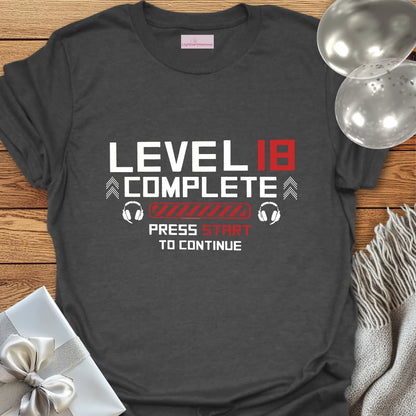 Level 18 Complete - 18th Birthday T-Shirt