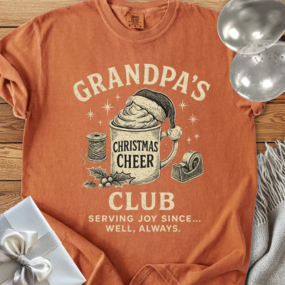Grandpa's Christmas Cheer Club - Premium Christmas T-Shirt