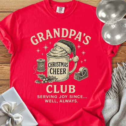 Grandpa's Christmas Cheer Club - Premium Christmas T-Shirt