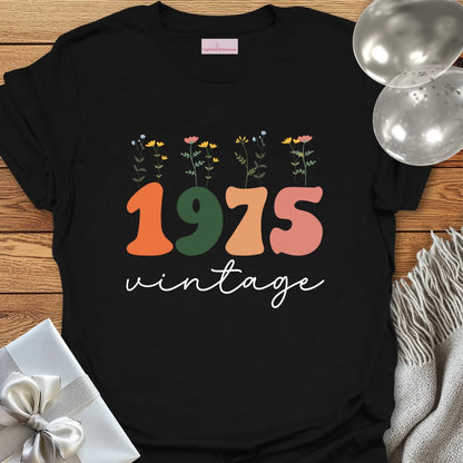 1975 Vintage (Wildflowers) - 50th Birthday T-Shirt