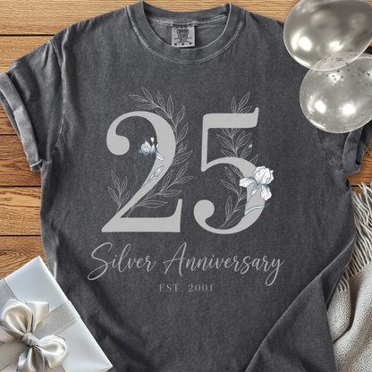 Silver Wedding Anniversary, Est 2001 - Premium 25th Wedding Anniversary T-Shirt