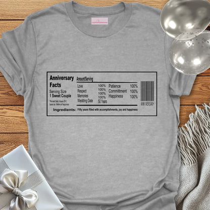 50th Anniversary Facts, Wash Label - 50th Wedding Anniversary T-Shirt