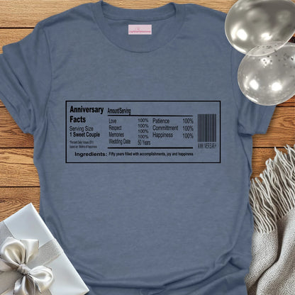 50th Anniversary Facts, Wash Label - 50th Wedding Anniversary T-Shirt