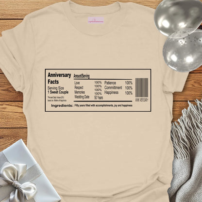 50th Anniversary Facts, Wash Label - 50th Wedding Anniversary T-Shirt