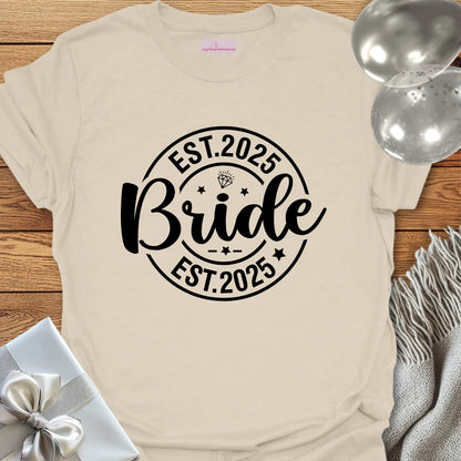 Bride, Est. 2025 - Wedding T-Shirt