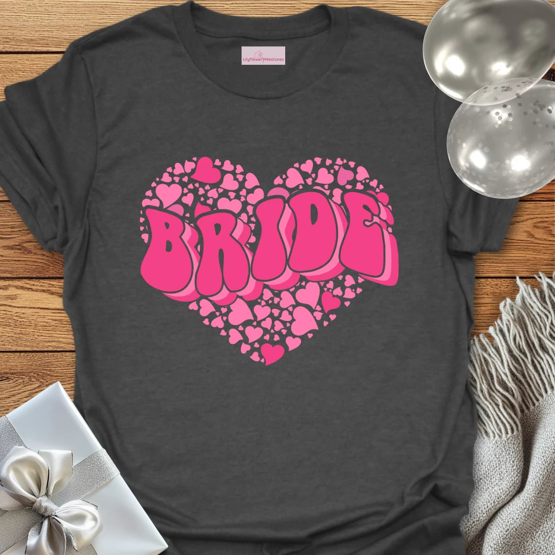 Bride (Pink Heart) - Wedding T-Shirt