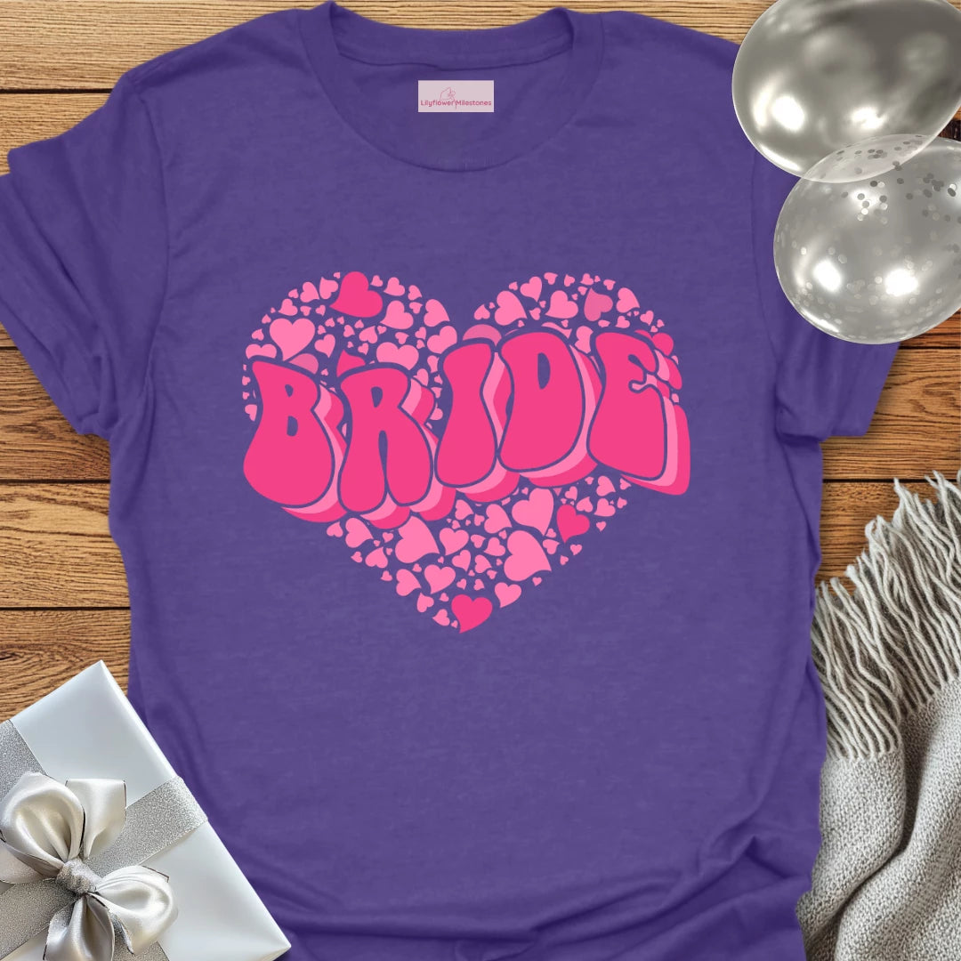 Bride (Pink Heart) - Wedding T-Shirt