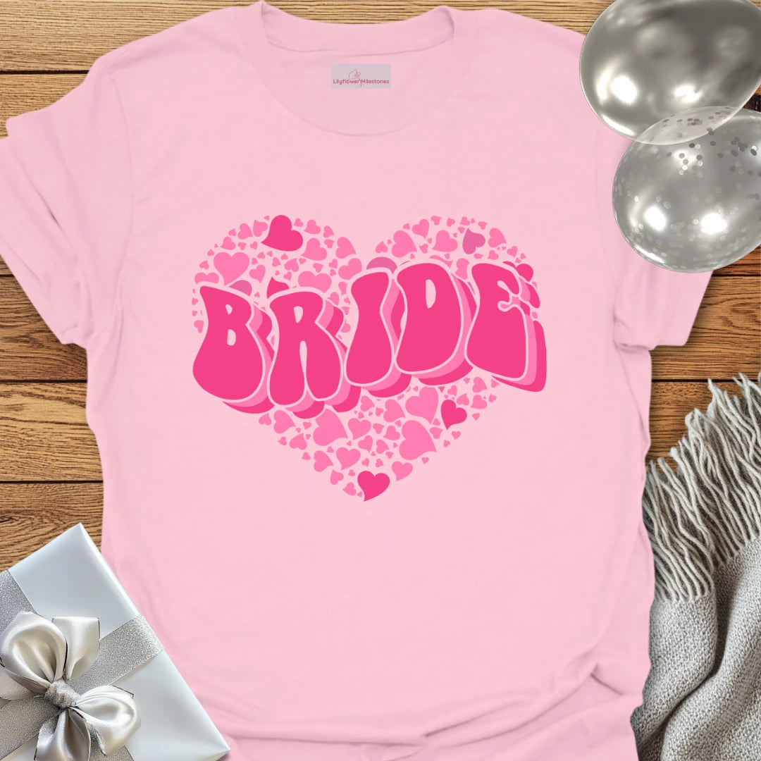 Bride (Pink Heart) - Wedding T-Shirt