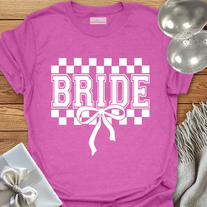 Bride (chequered) - Bridal Party T-Shirt