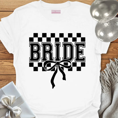 Bride (chequered) - Bridal Party T-Shirt