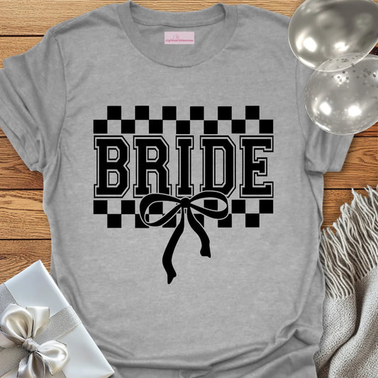 Bride (chequered) - Bridal Party T-Shirt