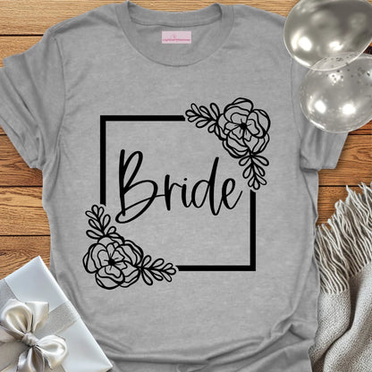 Floral Bride Bridal Party T-Shirt
