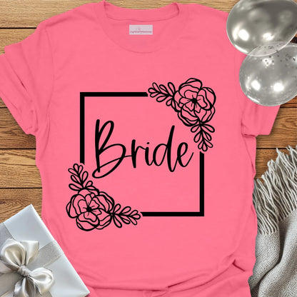 Floral Bride Bridal Party T-Shirt