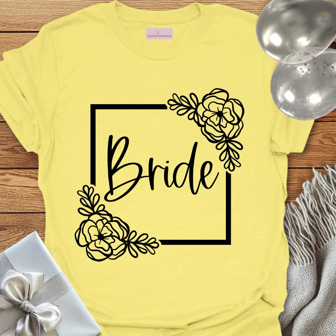 Floral Bride Bridal Party T-Shirt