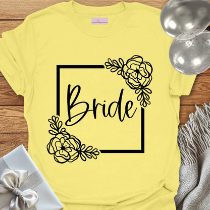 Floral Bride Bridal Party T-Shirt