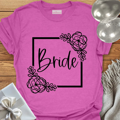 Floral Bride Bridal Party T-Shirt