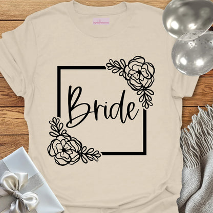 Floral Bride Bridal Party T-Shirt