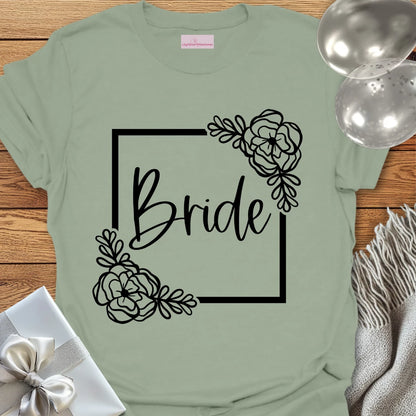 Floral Bride Bridal Party T-Shirt