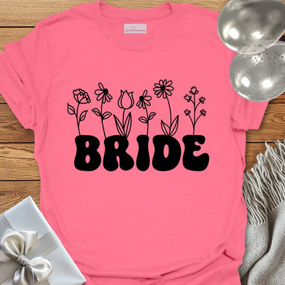 Bride (Wildflowers) - Bridal Party T-Shirt
