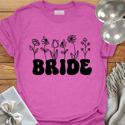 Bride (Wildflowers) - Bridal Party T-Shirt