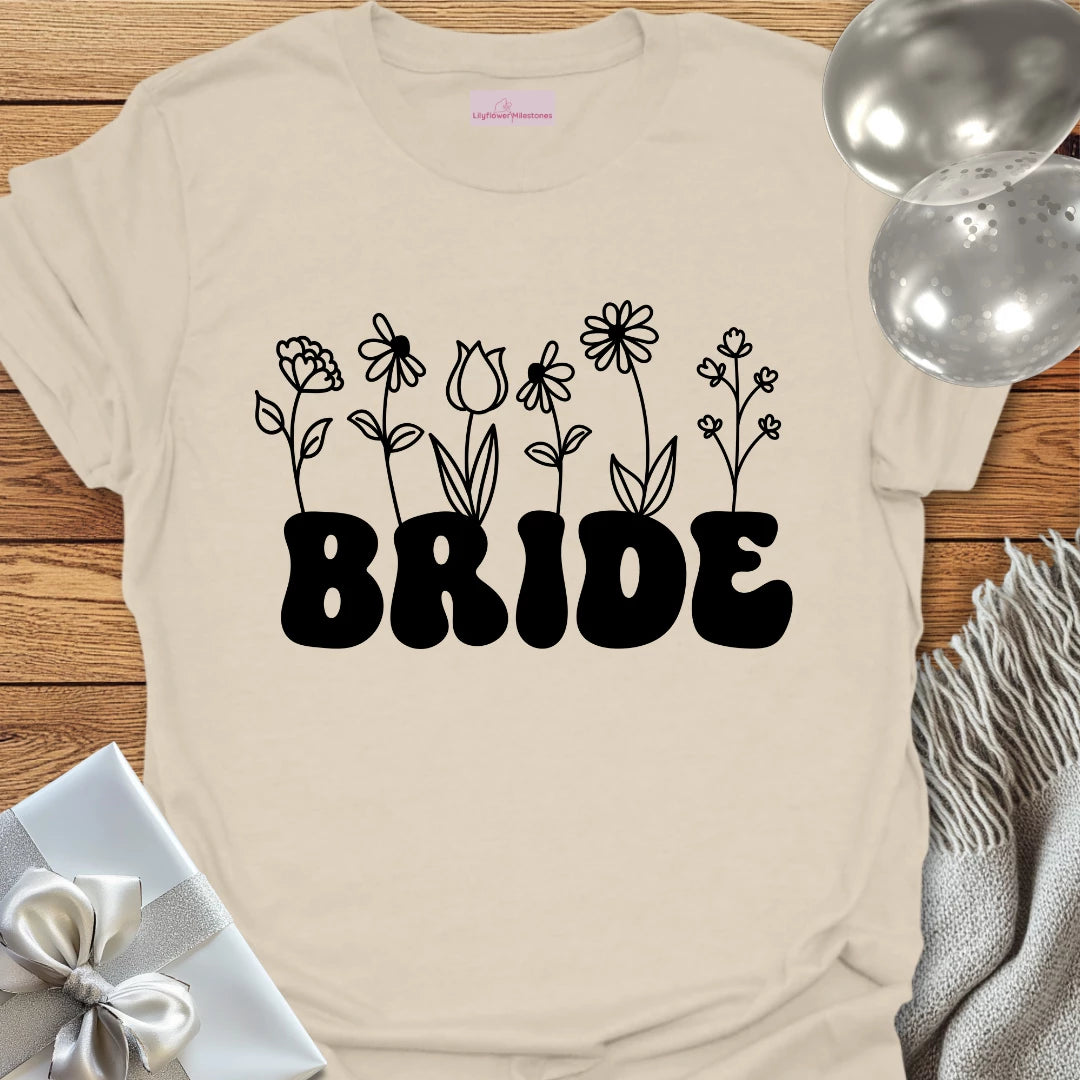 Bride (Wildflowers) - Bridal Party T-Shirt