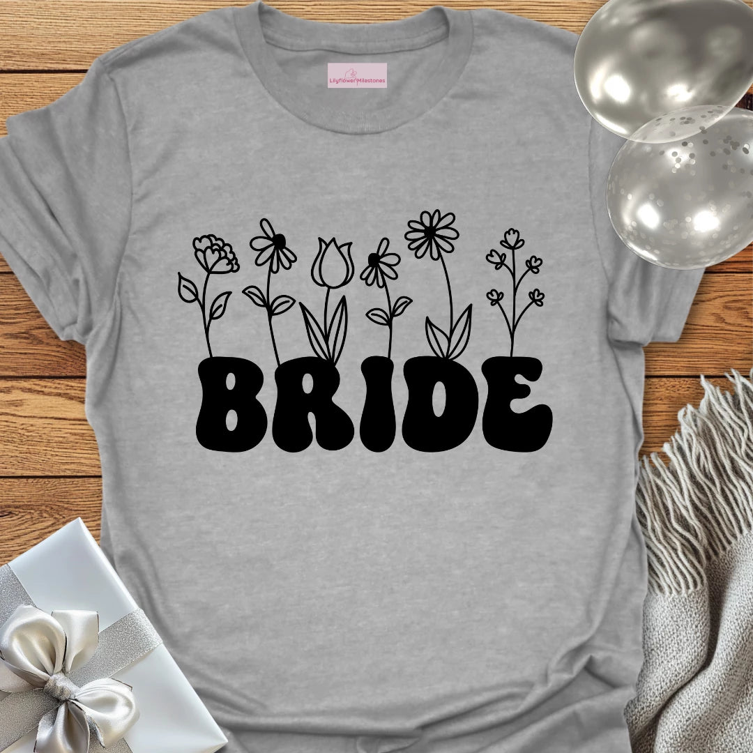 Bride (Wildflowers) - Bridal Party T-Shirt