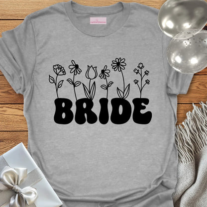 Bride (Wildflowers) - Bridal Party T-Shirt