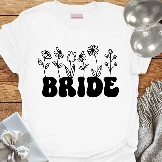 Bride (Wildflowers) - Bridal Party T-Shirt