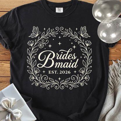Bridesmaid, Est 2026 - Premium Wedding T-Shirt