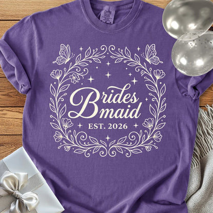 Bridesmaid, Est 2026 - Premium Wedding T-Shirt