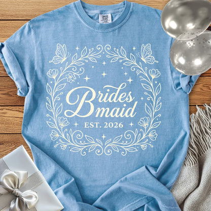 Bridesmaid, Est 2026 - Premium Wedding T-Shirt