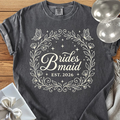Bridesmaid, Est 2026 - Premium Wedding T-Shirt