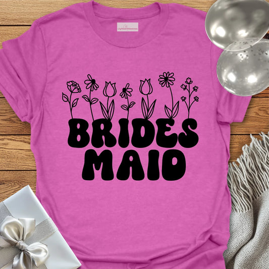 Bridesmaid (Wildflowers) - Bridal Party T-Shirt