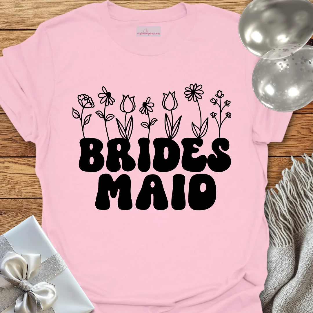 Bridesmaid (Wildflowers) - Bridal Party T-Shirt