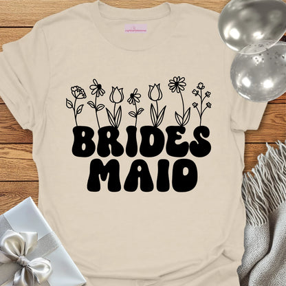 Bridesmaid (Wildflowers) - Bridal Party T-Shirt