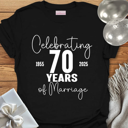 Celebrating 70 Years of Marriage - 70th Wedding Anniversary T-Shirt